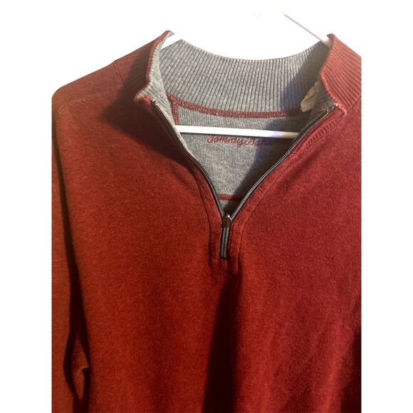 Tommy Bahama sweater Men's  1/4 zip Sz Med. Marom - Picture 1 of 5